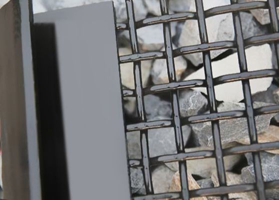 65Mn Thép Carbon Crimped Woven Wire Mesh cho màn hình máy nghiền