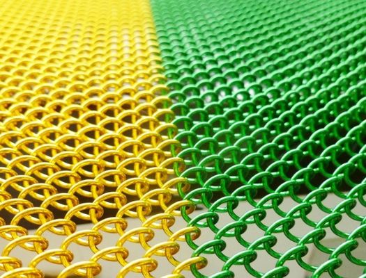 Lưới 0,8mm Liên kết chuỗi kim loại Rèm Drapery cho màn hình kim loại trang trí tường phòng