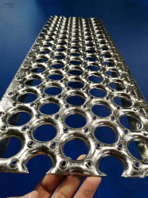 Mạ kẽm nhúng nóng 5 lỗ Kênh tròn Perf O Grip Grating Chiều rộng 300mm
