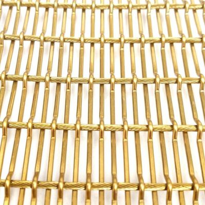 Tấm ốp mặt tiền bằng kim loại trang trí bằng thép không gỉ Lưới dệt