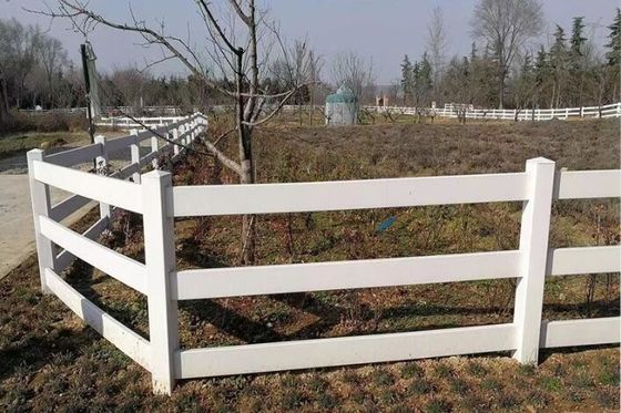 Dễ dàng lắp ráp màu trắng Pvc ngựa hàng rào Vinyl ngựa hàng rào Đường sắt trang trại hàng rào
