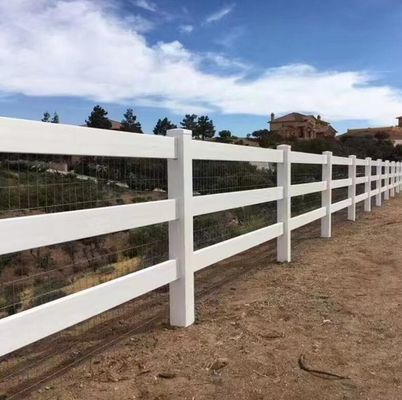 3 đường ray Heavy Duty Vinyl hàng rào, ngựa Pvc Farm hàng rào 1,2m chiều cao