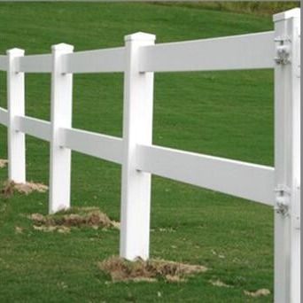 Công suất nặng 2 đường ray 3 đường ray Pvc ngựa hàng rào Vinyl hàng rào cho nông trại