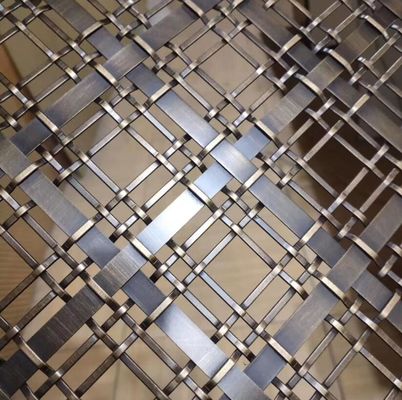 Kiến trúc Flat Wire Mesh Crimped Woven Wire Mesh đồng Đồng Thép không gỉ kim loại dệt kim loại trang trí Mesh