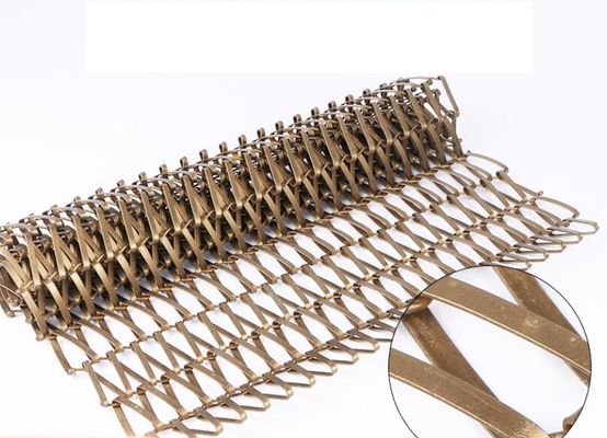 Rèm lưới dệt bằng thép không gỉ 304 màu bạc vàng trang trí