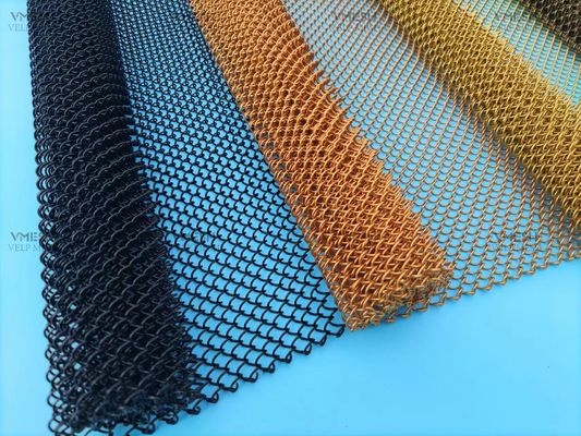 Hợp kim nhôm trang trí Lưới cuộn Drapery Khách sạn Chuỗi rèm kim loại Rèm lưới thư