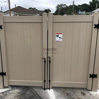 Dễ cài đặt White Outdoor Vinyl Rào đẹp lâu bền