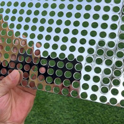 4 * 8ft thép không gỉ thẳng hình dạng lỗ tròn perforated tấm