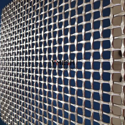 Mặt tiền kim loại lưới kim loại trang trí với thép không gỉ Crimped Woven Mesh Wire Diameter 1mm-4mm