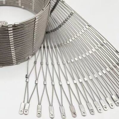 SS316 Stainless Steel Wire Rope Mesh Dây dệt linh hoạt để bảo vệ ban công chuồng chim