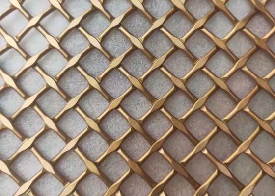 0,02-2,0mm Khóa dây kim loại kiến ​​trúc uốn cong Lưới đồng thau Đồng Velp