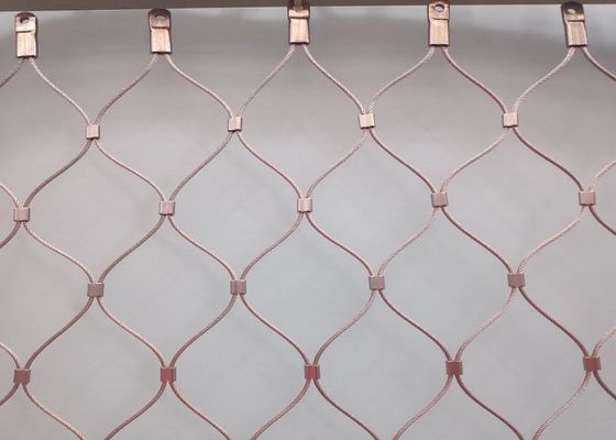 Lưới dây kiến ​​trúc AISI 304 linh hoạt 40 * 40mm 50 * 50mm Mở