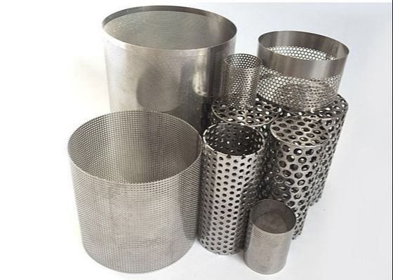 Velp Cylinder Tấm lưới kim loại đục lỗ Mạ kẽm Anodized Ống lọc đục lỗ