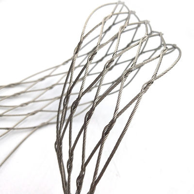 3mm Stainless Steel Rope Mesh 7x7 Dệt cho vườn thú sân bay hàng rào