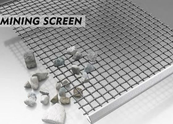 Khai thác mỏ đá Máy nghiền đá Lưới 3mm * 3mm Lỗ với móc 180 độ