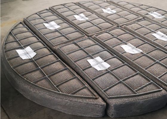 AISI 304 Tấm lưới hình chữ nhật Demister Bộ lọc loại bỏ sương mù dây dệt kim