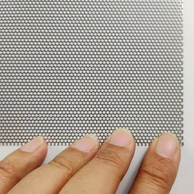 Thép không gỉ 304 0,5 Mm Tấm đục lỗ Vi kim loại lỗ tròn Màn hình lọc