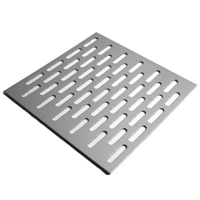 Thép có rãnh kéo dài Tấm lưới kim loại đục lỗ với các đầu tròn