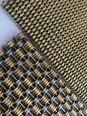 Thép không gỉ trang trí 1mm Kiến trúc kim loại lưới màn hình Woven Wire Mesh
